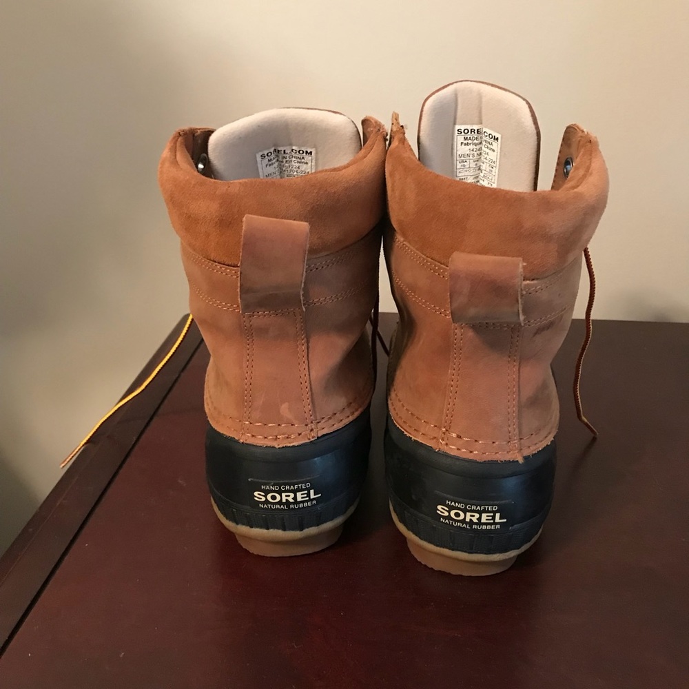 Men’s Sorel tan waterproof duckboots - Picture 4 of 6